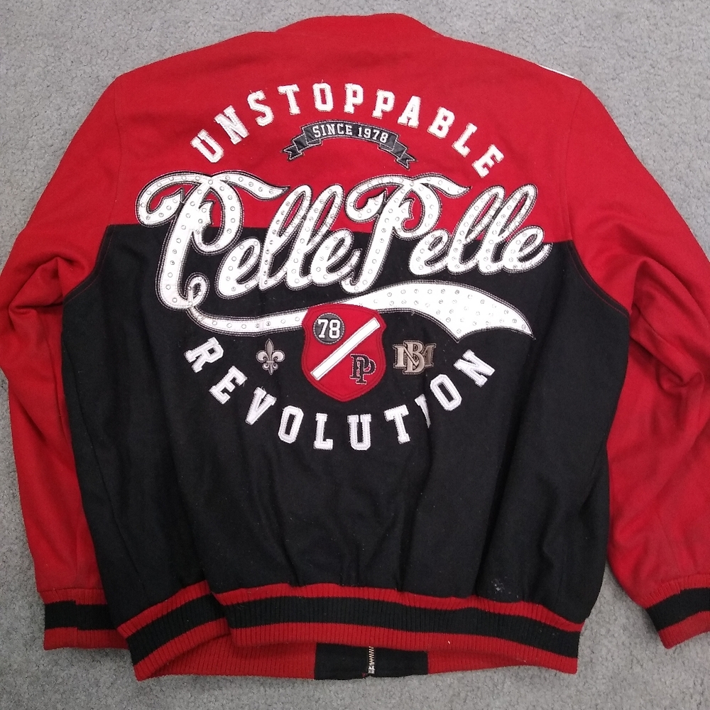 Pelle 5X Wool Leather Jacket Marc Buchanan Red